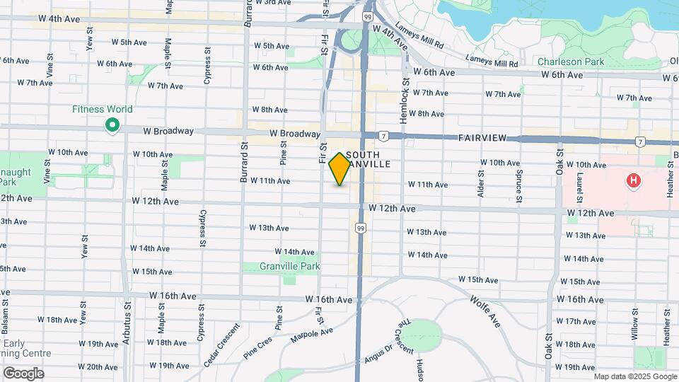 1550 W 11th Ave Map and Location Details