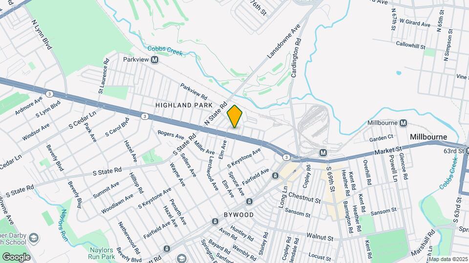 7311 West Chester Pike-Unit -B Map and Location Details