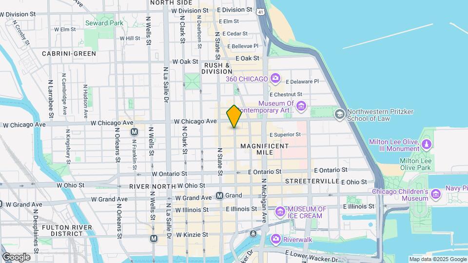 39 E Chicago Ave Map and Location Details