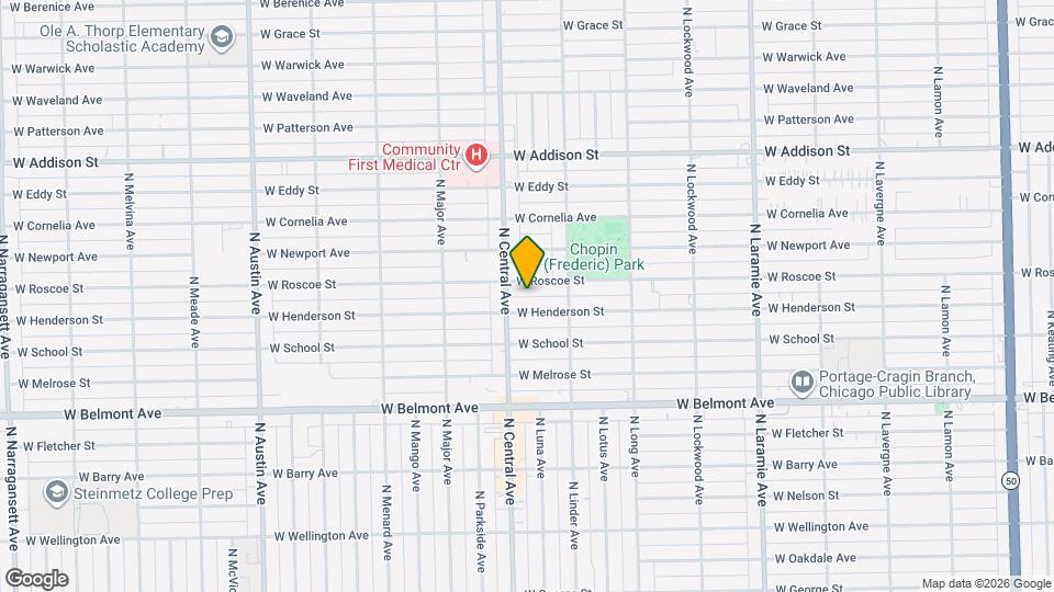 5541 W Roscoe St Map and Location Details