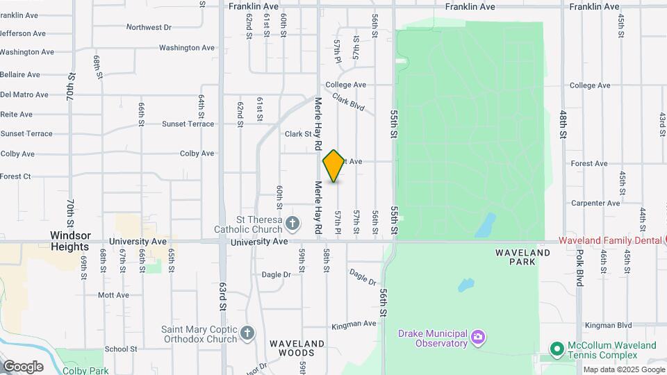 1316 57th Pl Map and Location Details