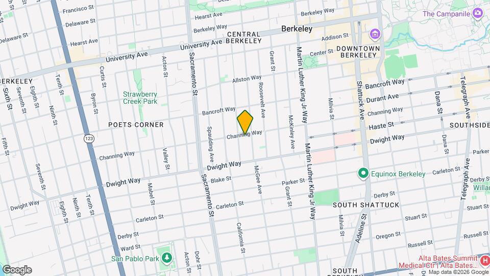 1636 Channing Way Map and Location Details