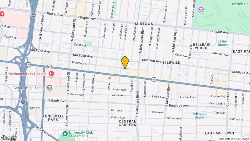 1625 Monroe Ave Mapa y Detalles de la Ubicación