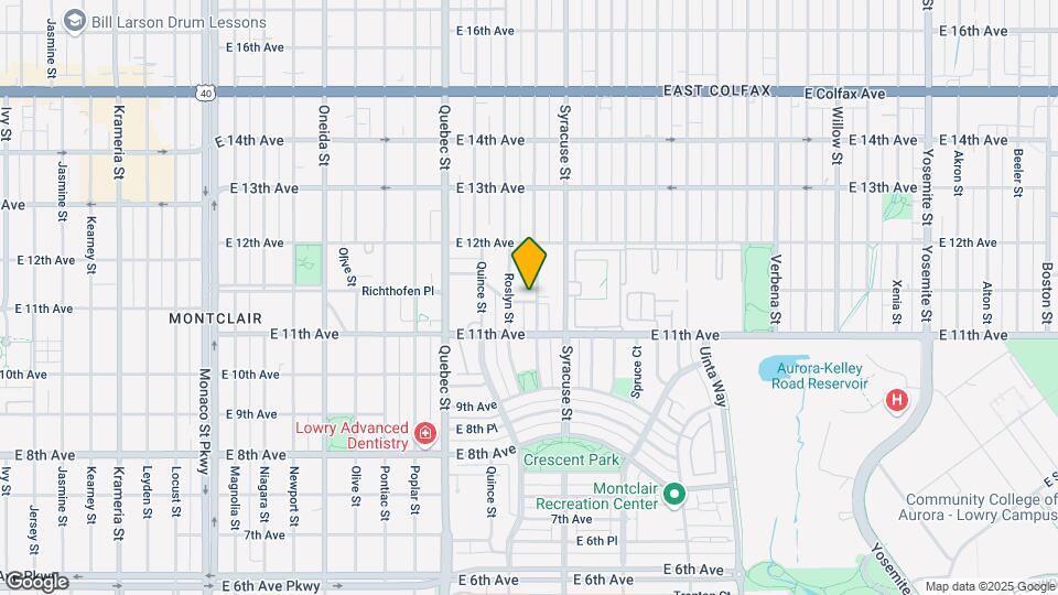 1145 Rosemary St Map and Location Details