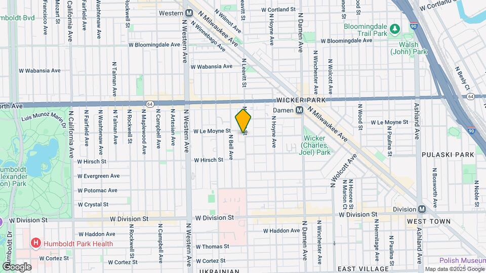 1448 N Leavitt St Map and Location Details
