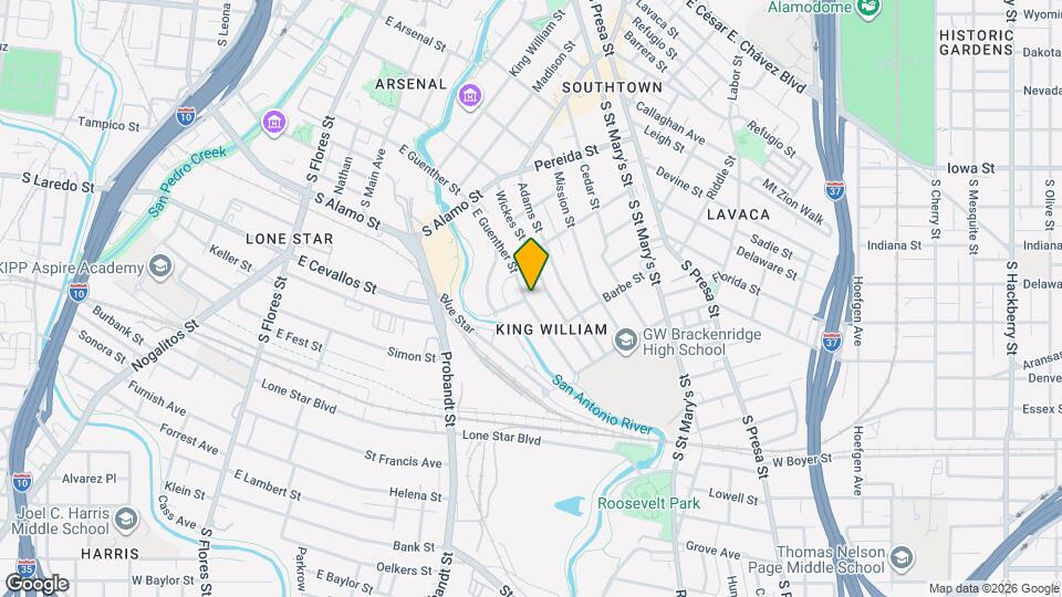704 E Guenther St, Unit Apt 1 Map and Location Details