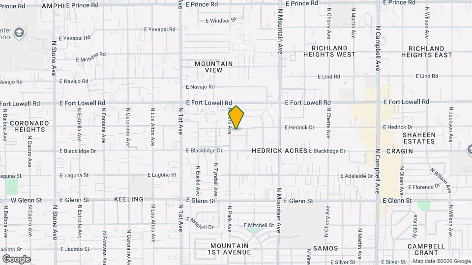 1020 E Hedrick Dr Map and Location Details