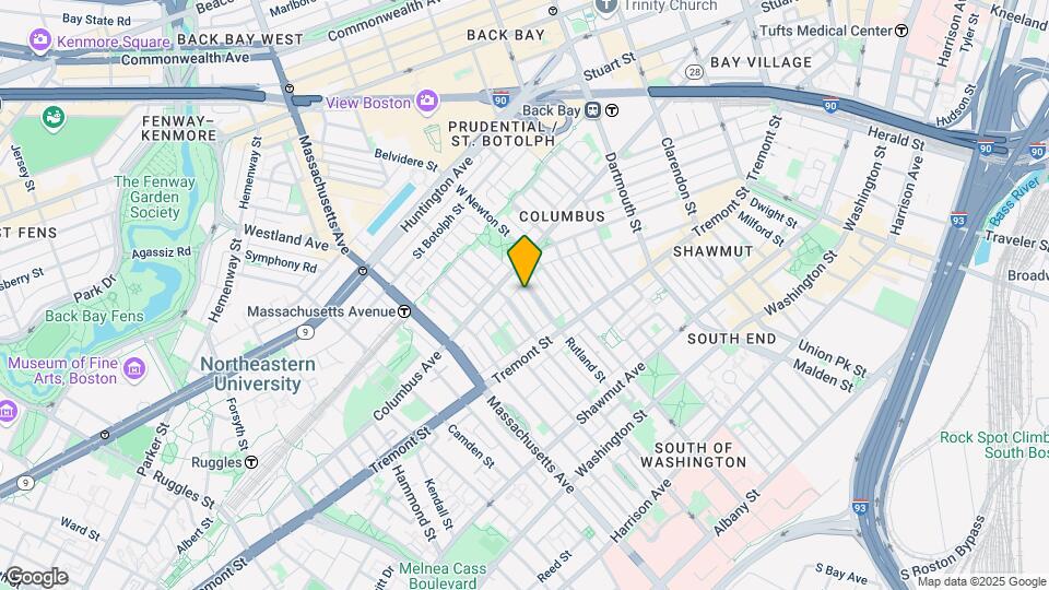42 Rutland Sq, Unit 3 Map and Location Details