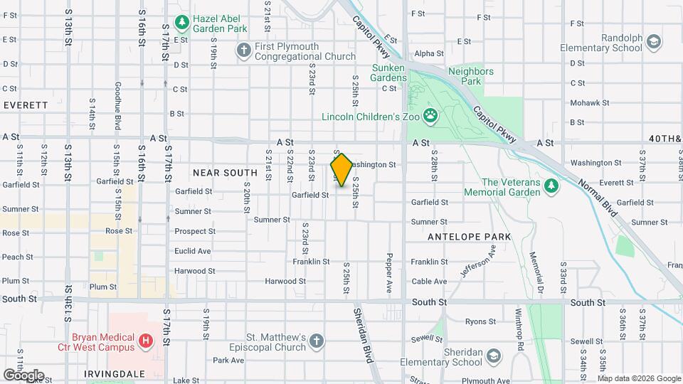 2416 Garfield St Map and Location Details