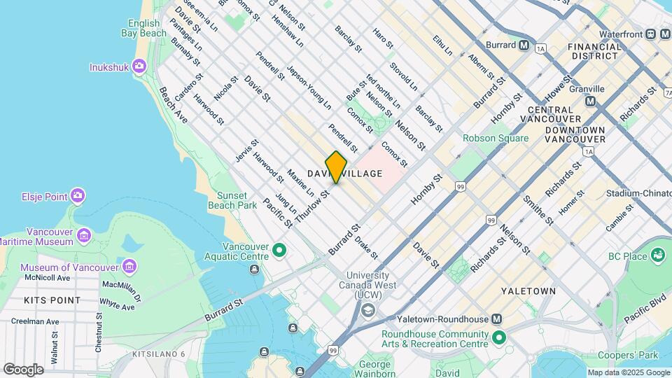 1075 Burnaby St Map and Location Details