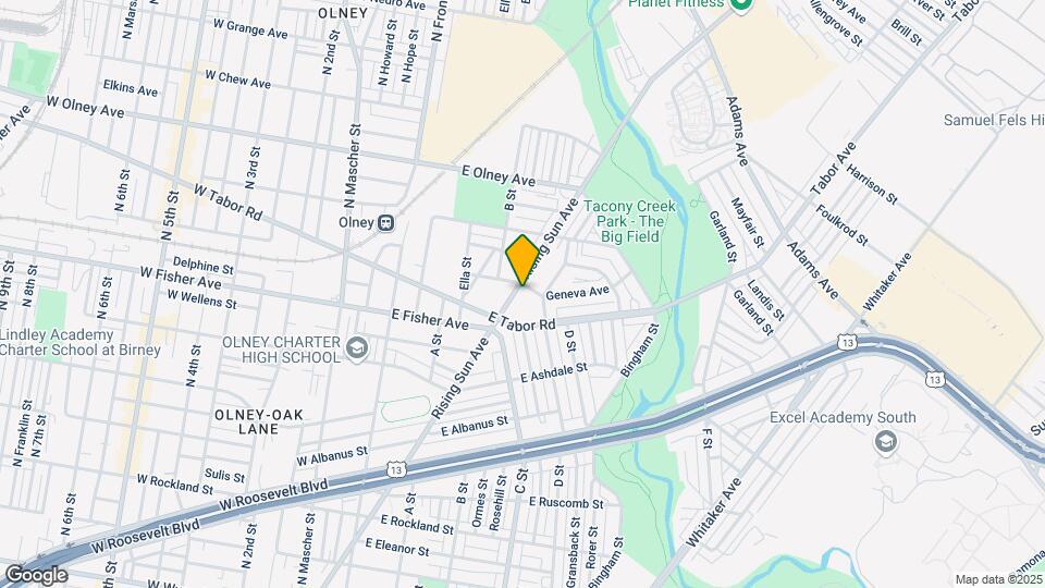 5335 Rising Sun Ave Map and Location Details