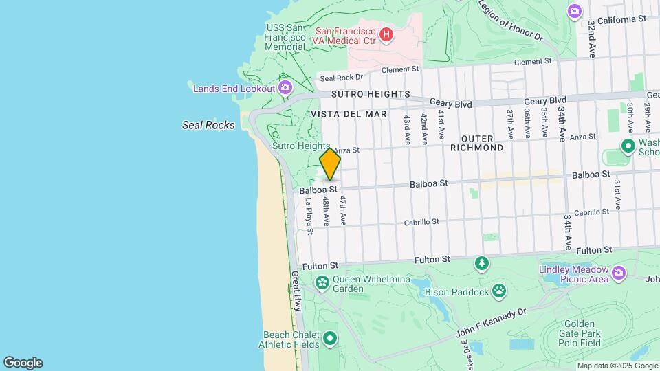 4646 Balboa St Map and Location Details