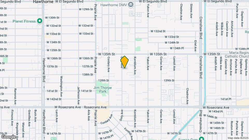 13634 Doty Ave Mapa y Detalles de la Ubicación