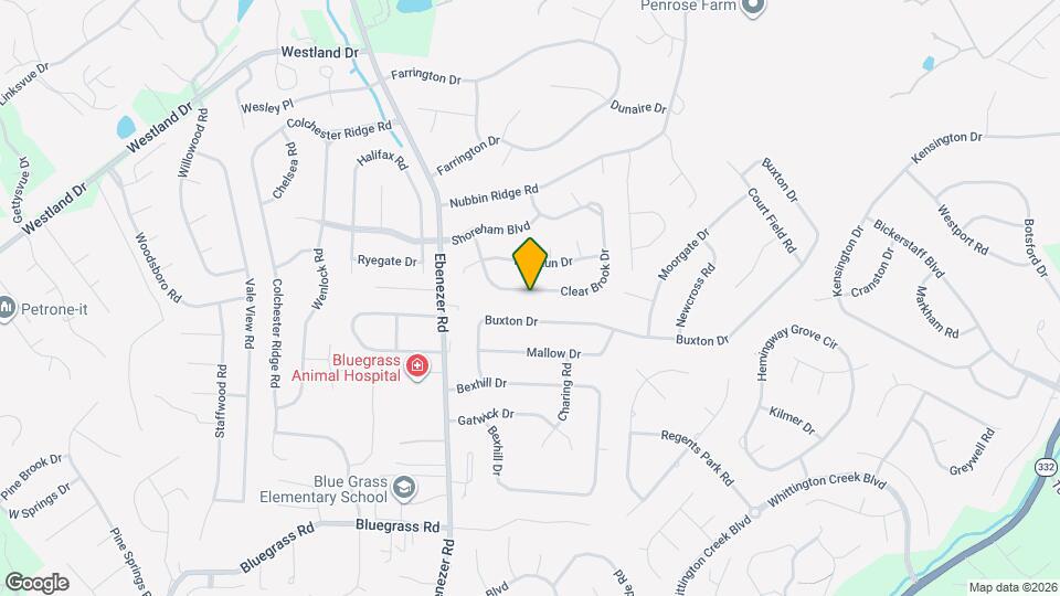 1612 Clear Brook Dr Map and Location Details