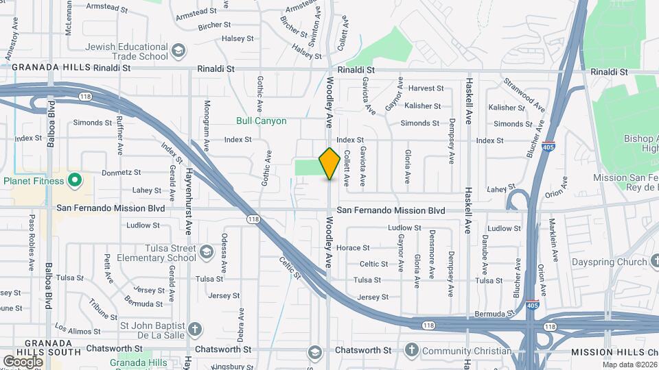 11142 Woodley Ave Map and Location Details