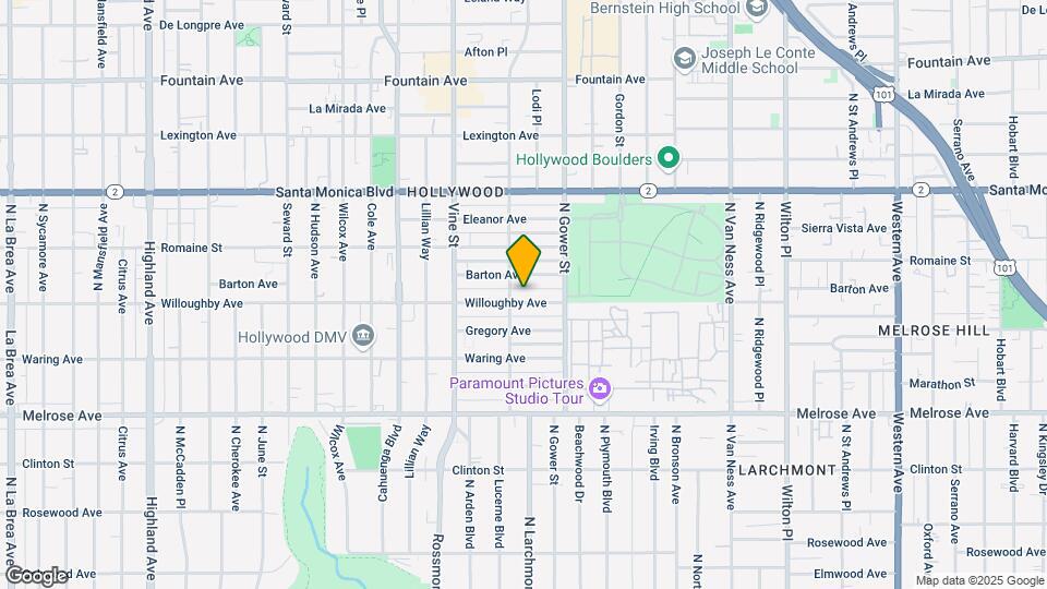 5847 Willoughby Ave Map and Location Details