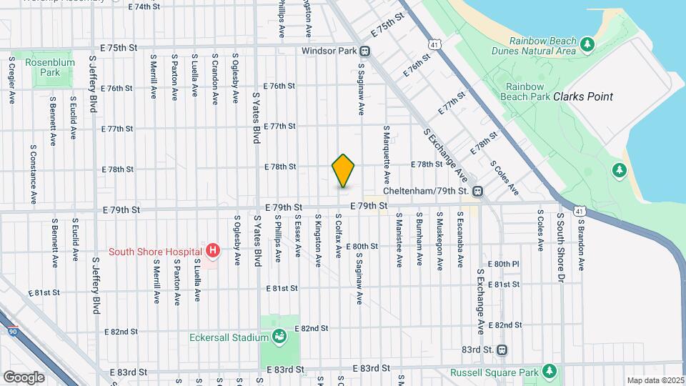 7839 S Colfax Ave Map and Location Details