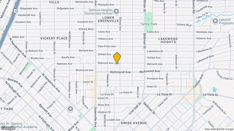 5838 Belmont Ave Map and Location Details