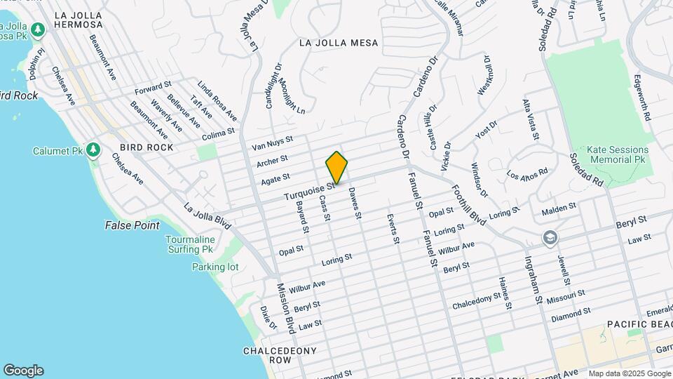 1045 Turquoise St Map and Location Details