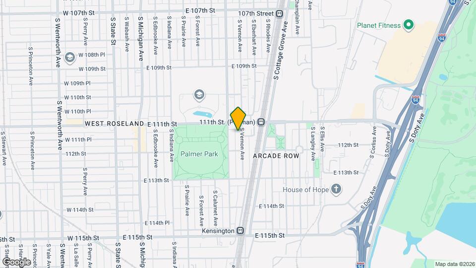 11122 S Vernon Ave, Unit 2 Map and Location Details