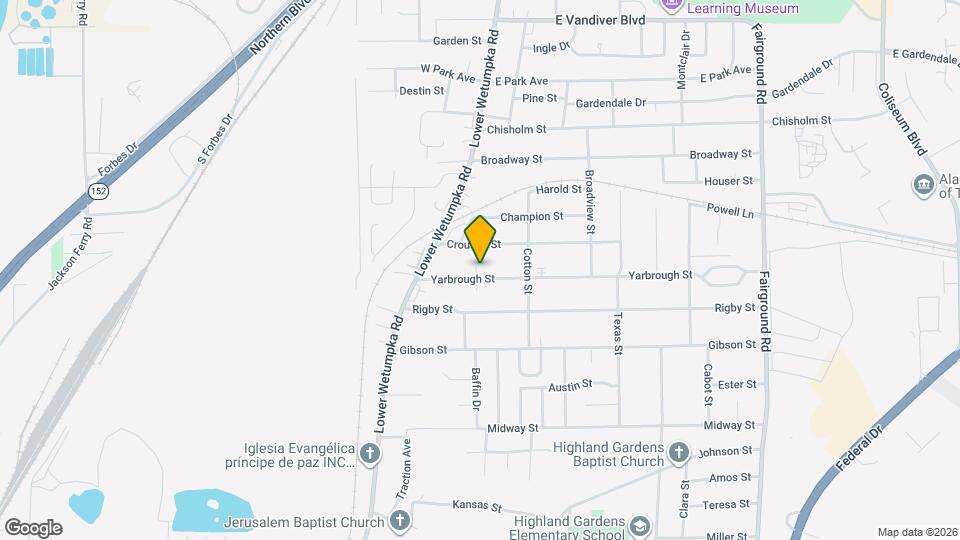 1653 Yarbrough St Map and Location Details