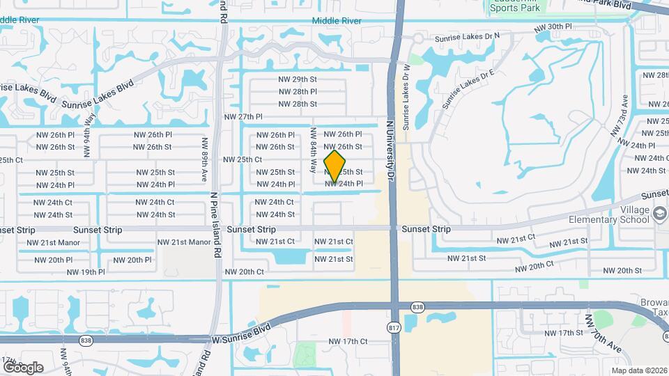 8410 NW 24th Pl Map and Location Details