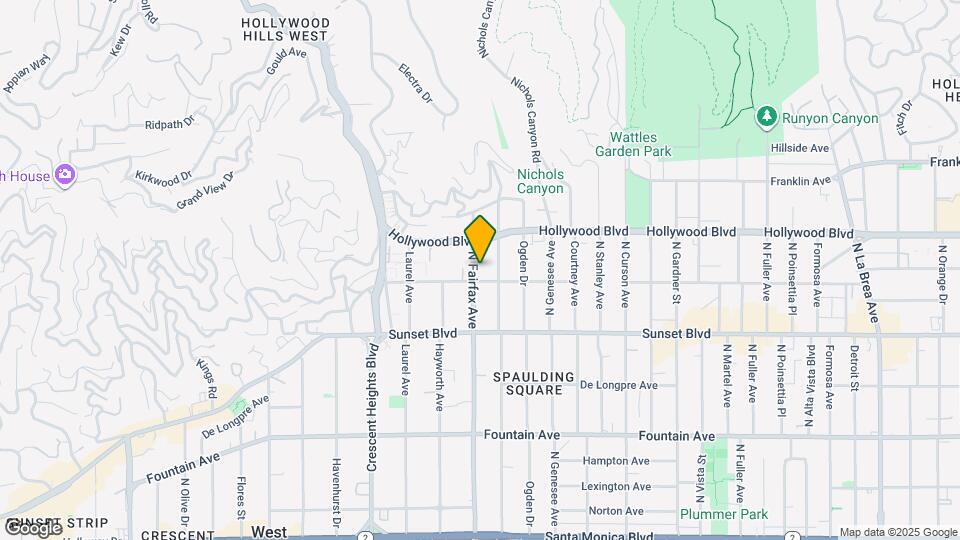 1614 N Fairfax Ave Map and Location Details