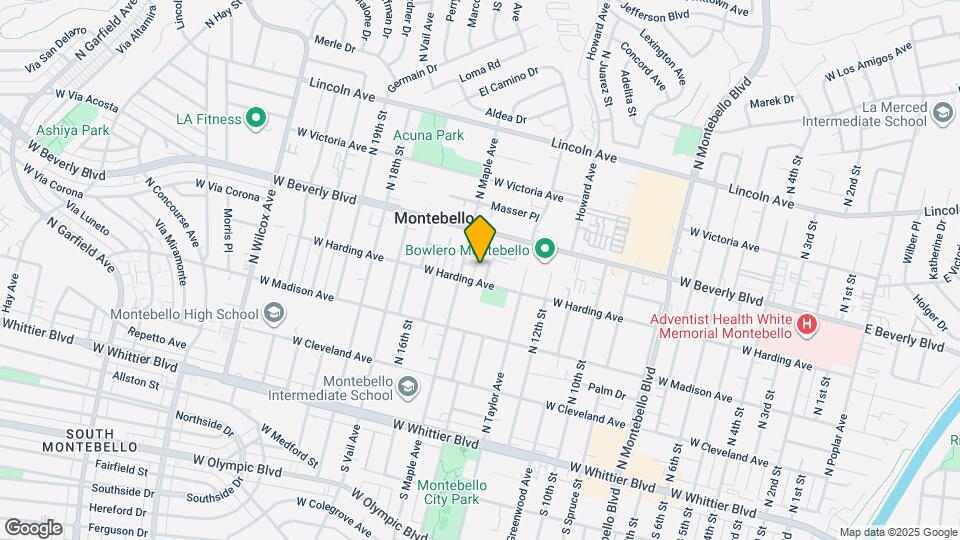 409 N Park Ave Map and Location Details