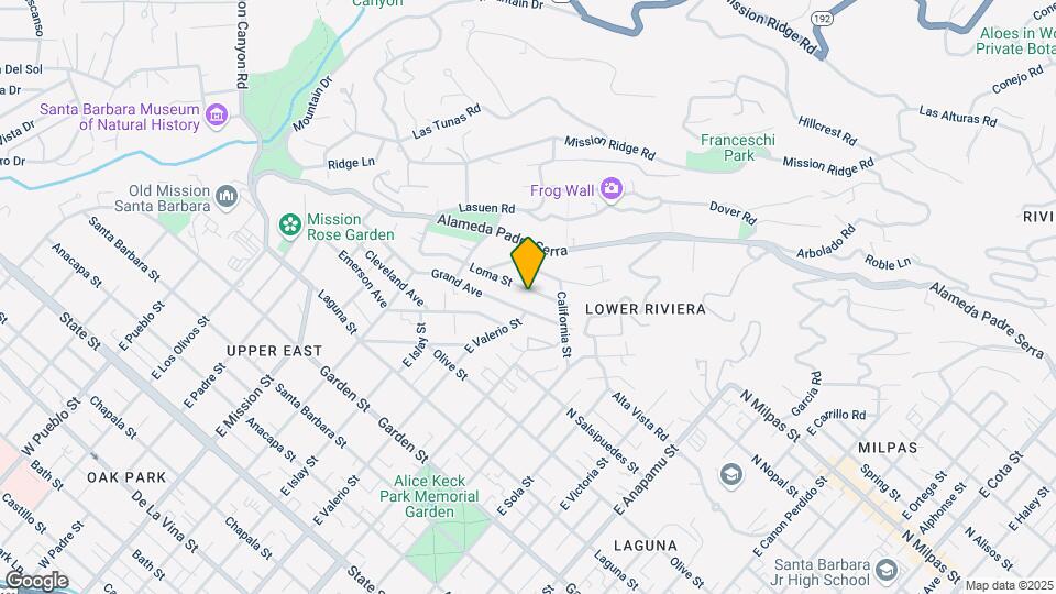 1631 Loma St Map and Location Details