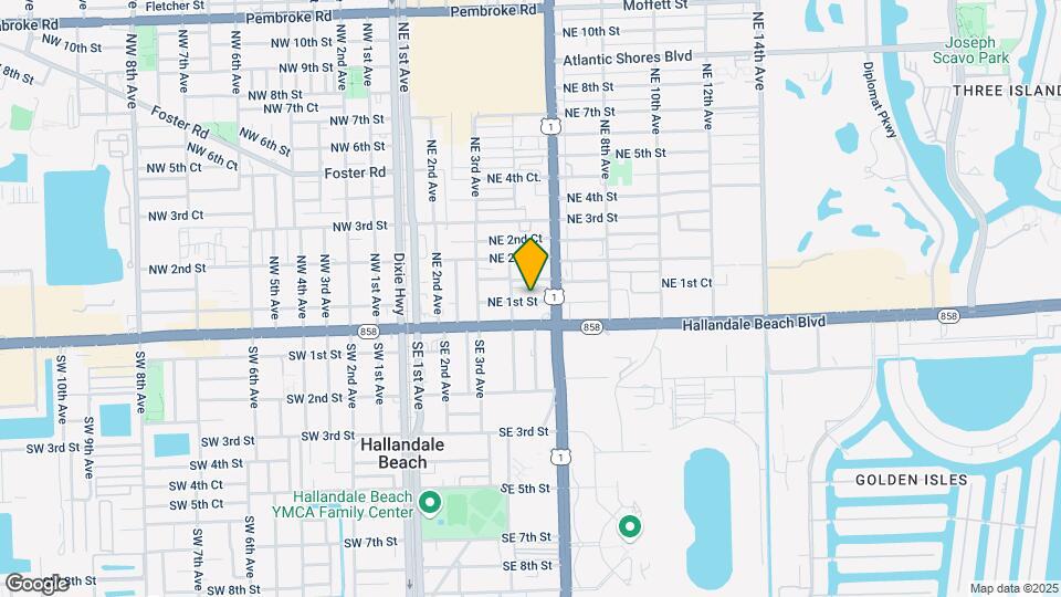 421 NE 1st St Map and Location Details