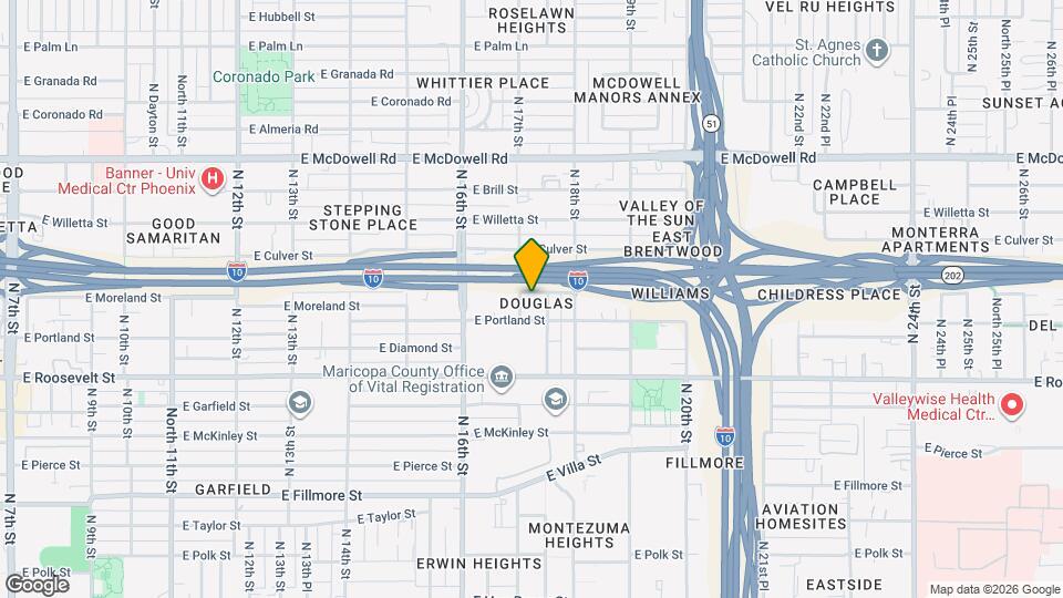 1721 E Moreland St Map and Location Details