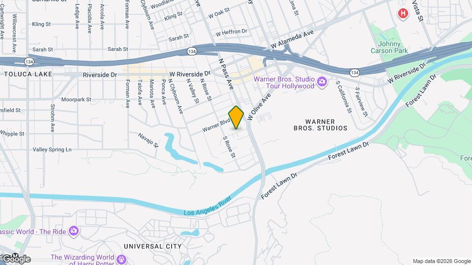4125 W Toluca Lake Ave Mapa y Detalles de la Ubicación