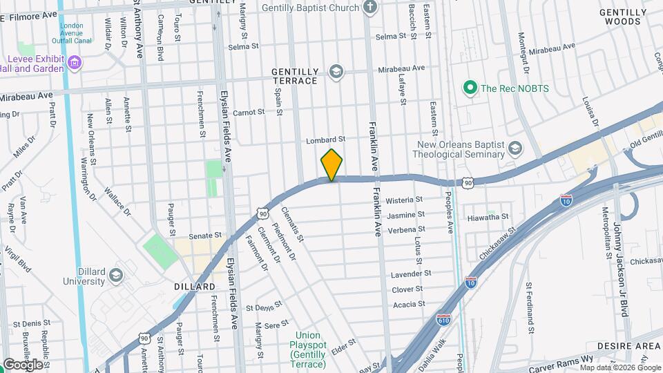 3570 Gentilly Blvd Map and Location Details