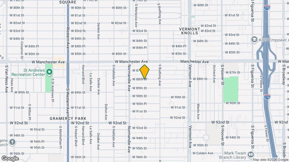 1262 W 88th St, Unit 1262 W 88th Street, Unit A Map and Location Details
