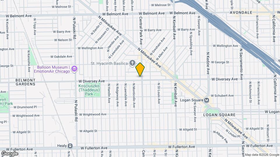 3608 W Diversey Ave, Unit 1 Mapa y Detalles de la Ubicación