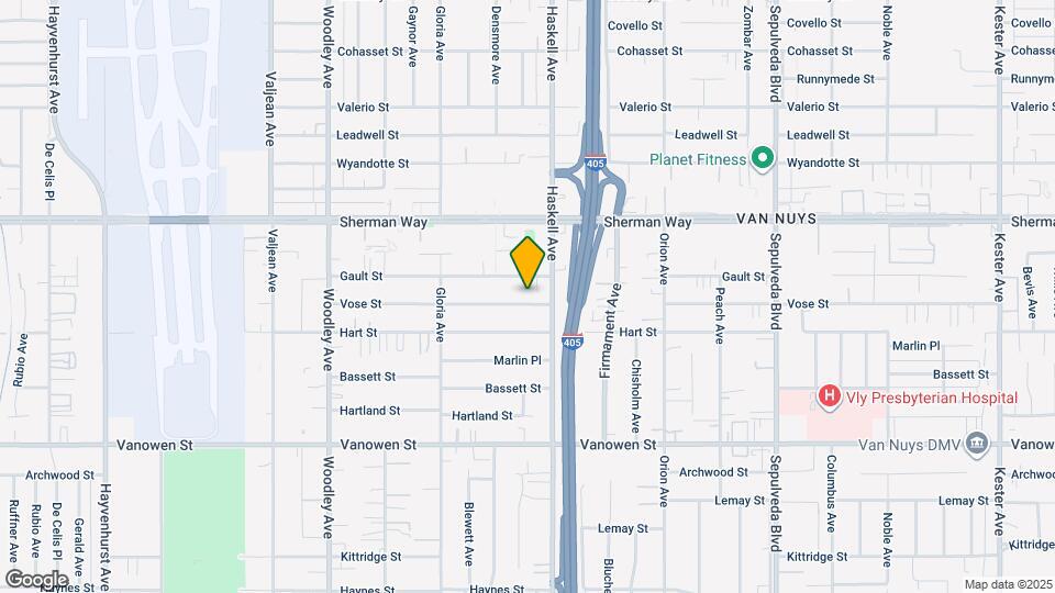 15719 Vose St Map and Location Details