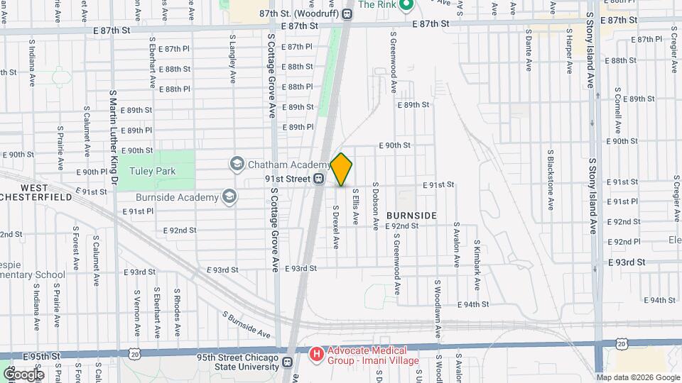 9105 S Drexel Ave Map and Location Details