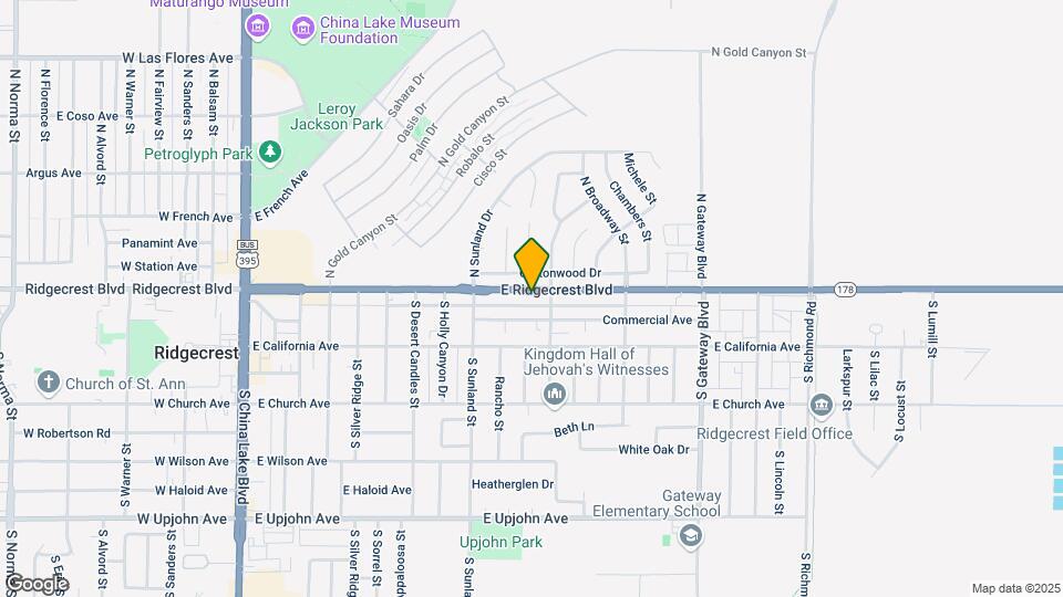 601 E Ridgecrest Blvd Map and Location Details