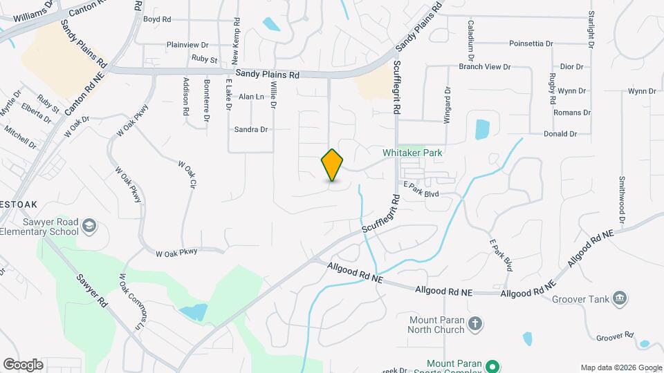 1364 Glenover Way Mapa y Detalles de la Ubicación