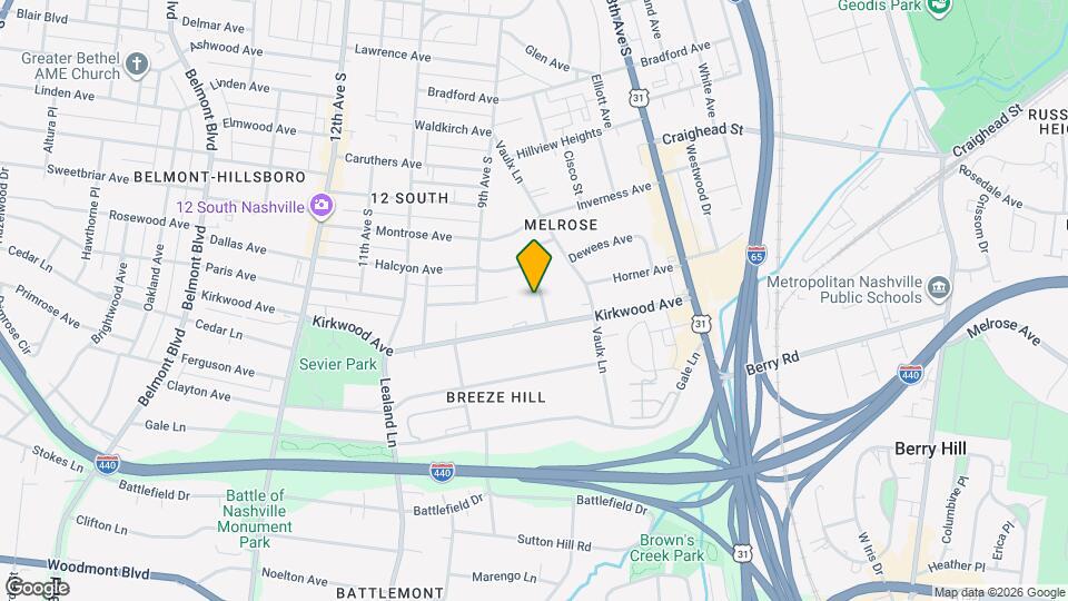 2815 W Kirkwood Ave Map and Location Details