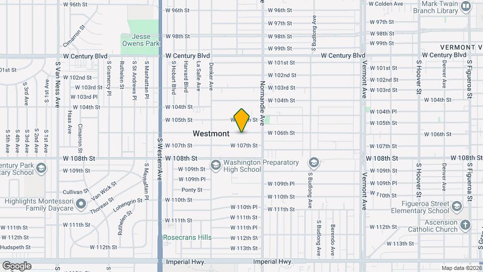 1448 W 106th St Mapa y Detalles de la Ubicación