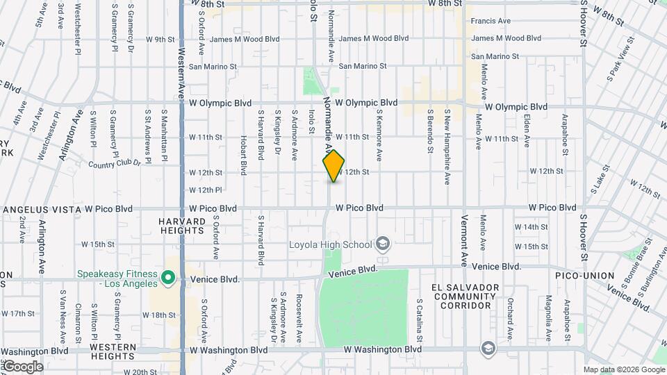 1224 Normandie Ave Map and Location Details