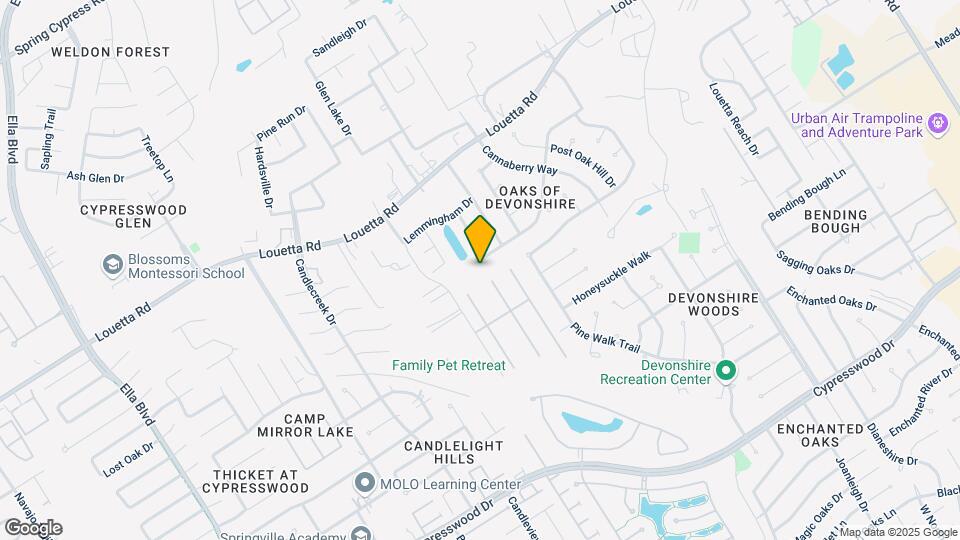 2927 Meadow Tree Ln Map and Location Details