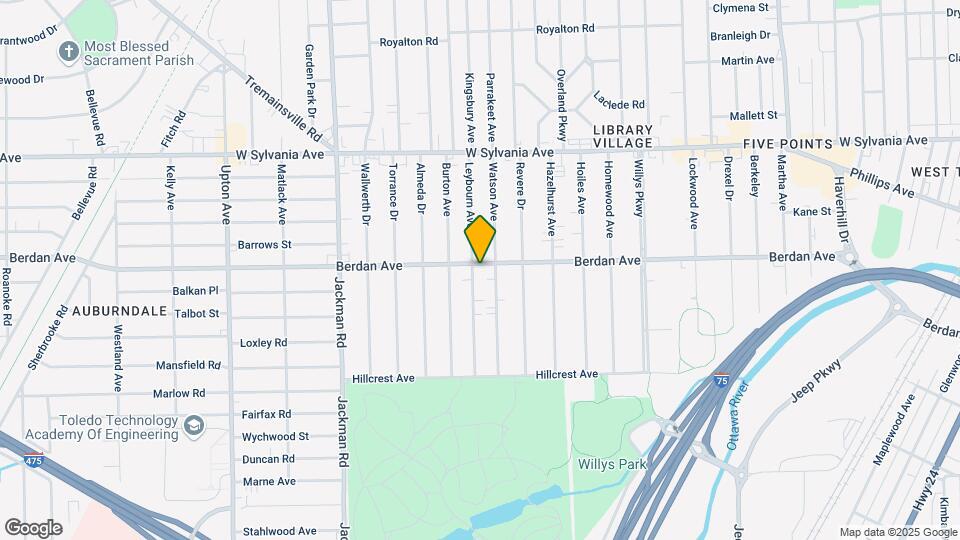 1481 Berdan Ave Map and Location Details