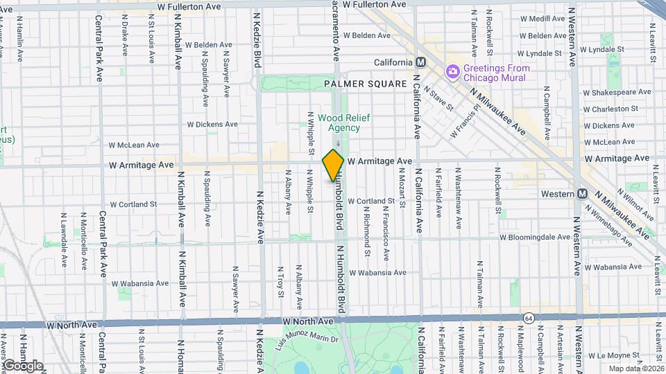 1928 N Humboldt Blvd Map and Location Details