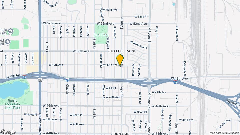 4885 Tejon St Map and Location Details