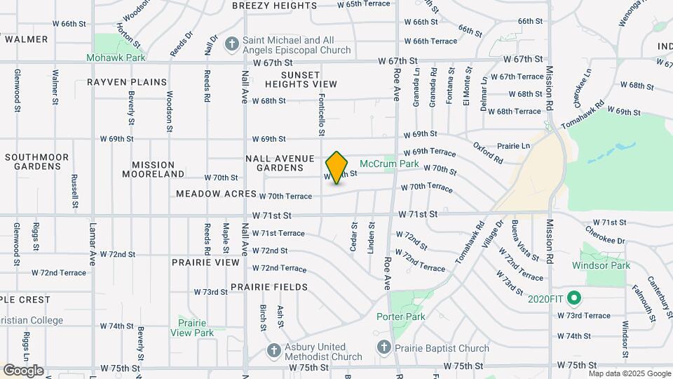 5002 W 70th Terrace Map and Location Details