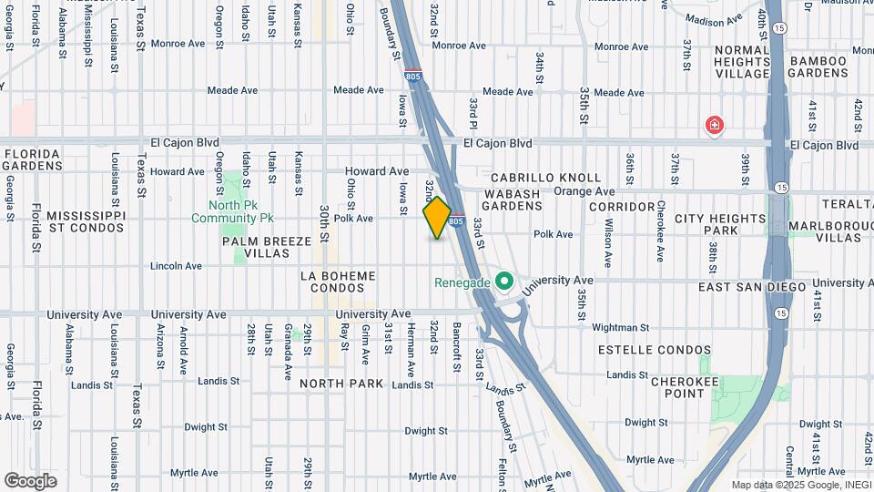 4035 32nd St, Unit 4039 Map and Location Details