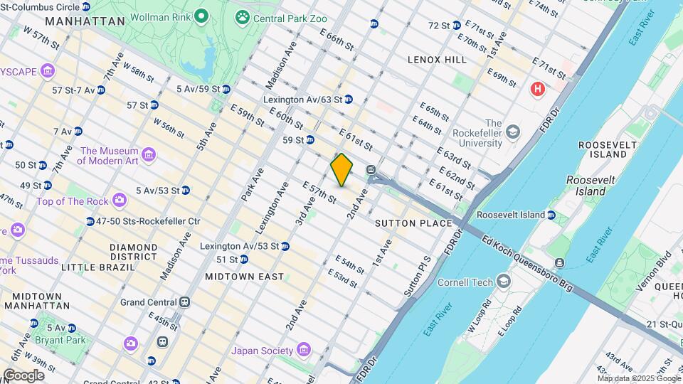 228 E 58th St Map and Location Details