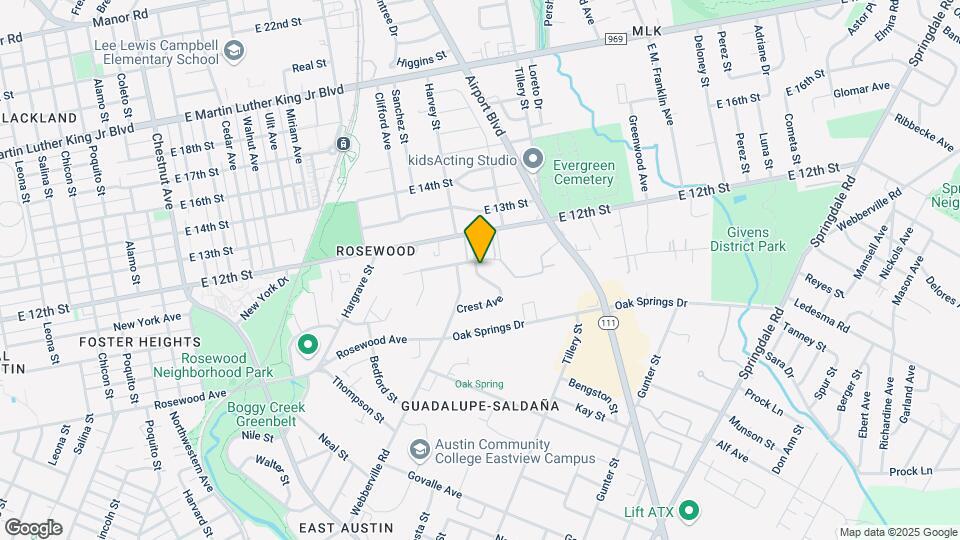 1189 Oak Grove Ave Map and Location Details